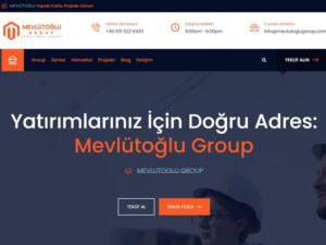 Mevlutoglu Group Gayrimenkul Web Sitesi Projesi
